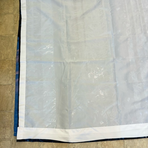 New Winter Wonderland Curtains, One Panel 54”Wx84”L, Sunset in snow-filled woods - Picture 8 of 11